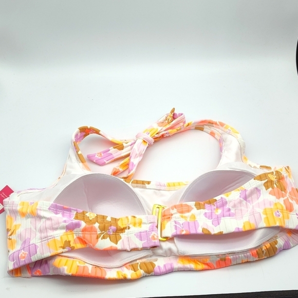 NWT Xhilaration Floral Halter Bikini Top - Picture 3 of 5